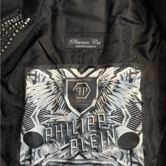 Philipp Plein Black Studded Blazer